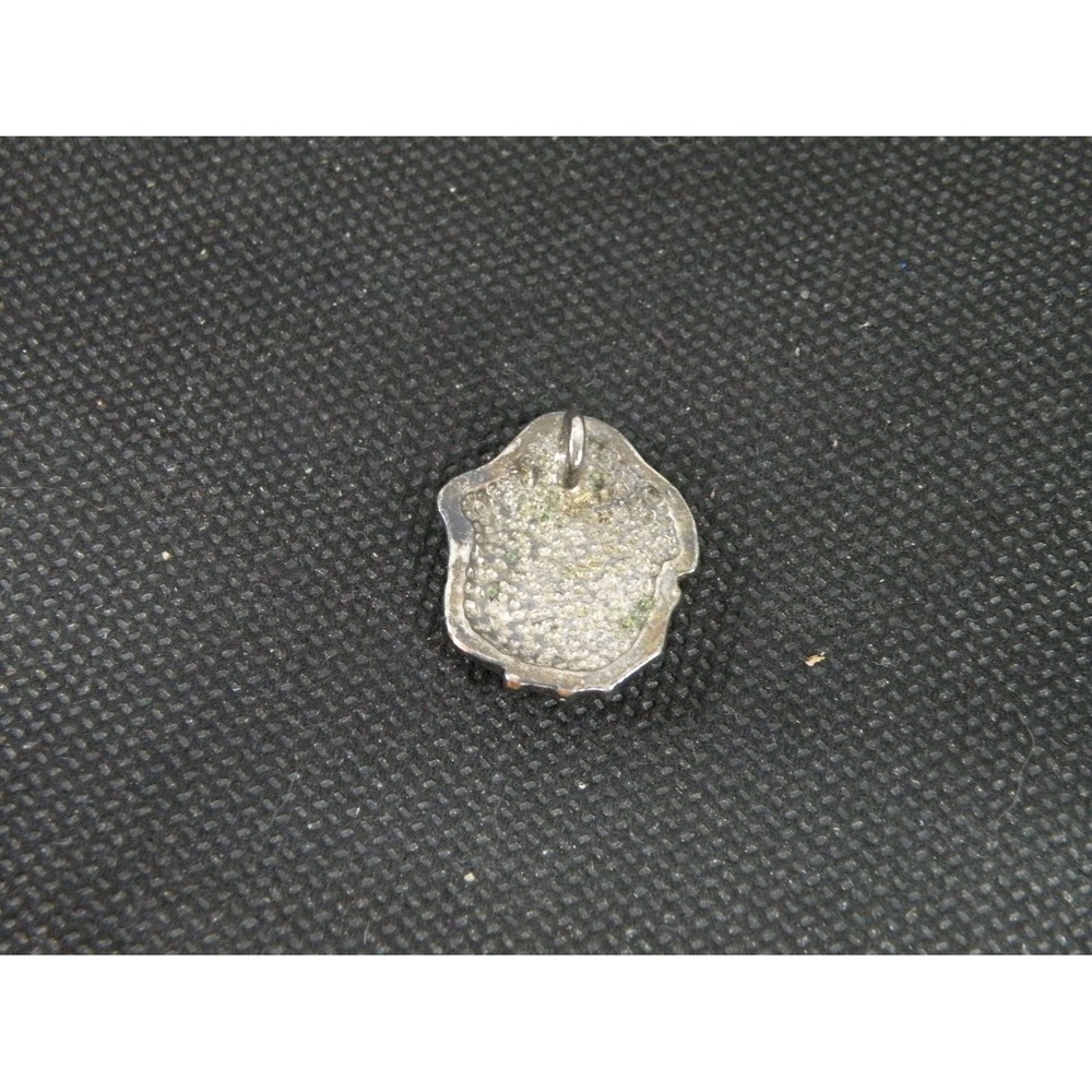 Silver Tone Georgia Bulldog Head Charm Pendant Wearing Hat Figural Small 0.5 - Picture 2 of 3